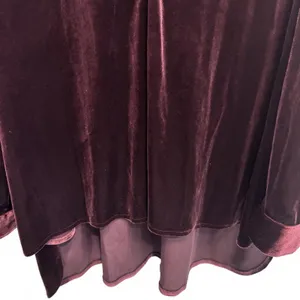 Cato Velvet V-Neck High Low Long Sleeve Burgundy Blouse Plus Size 26/28W thumbnail 5