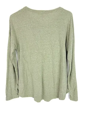 NWT Lulus Heathered Olive Green Long Sleeve T-Shirt Tee Basic Size Small S NEW thumbnail 6