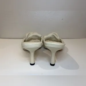 Nine West Knot 3 Ivory Slip On Squared Open Toe Kitten Heels‎ Sandals Size 9 M thumbnail 7