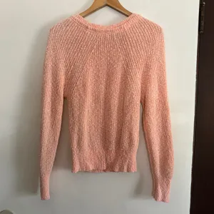FREE PEOPLE | Electric City Coral Beachy Linen Cotton Round Neck Sweater Medium thumbnail 6