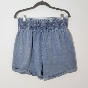 Pink Lily High-Rise Denim Shorts Size Large thumbnail 5