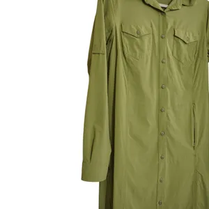Duluth Trading Co Shirt Dress Womens Small Green Long‎ Sleeve Hiking Outdoors thumbnail 3