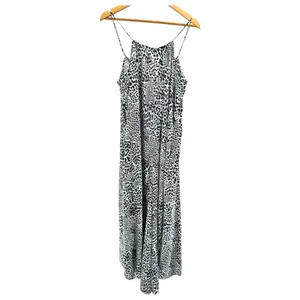 Anthropologie Breezy Wide-Leg Jumpsuit in Black Motif Animal Print‎ Large thumbnail 5