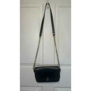Tory Burch Robinson Black Saffiano‎ Leather Chain Flap Crossbody Shoulder Bag thumbnail 2