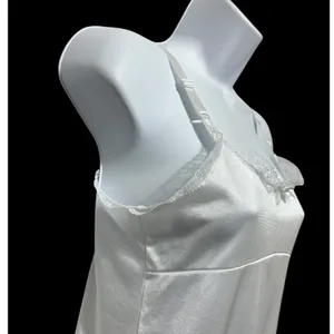 SC‎ Collection Women Babydoll Slip Dress 10 White Satin Lace Romantic Lingerie thumbnail 4