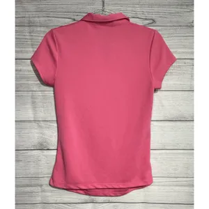 PGA Tour Ladie's Collared Polo Shirt Coral Pink Gathering Airflux Size SMALL thumbnail 2