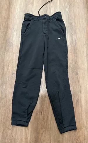Nike Sportswear Fleece Joggers Sweatpants Black‎ Tapered Size Small S thumbnail 1