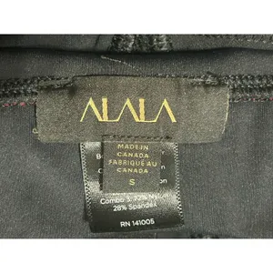Alala Workout Top Sports Bra Black And Burgundy Sz Small Sleek with Mesh Gym Run thumbnail 6