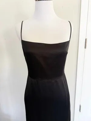Aritzia TEN by Babaton Black Satin Dress size 2 thumbnail 3