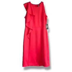 Vince Camuto one sleeve large ruffle red dress NWT size 10 thumbnail 4