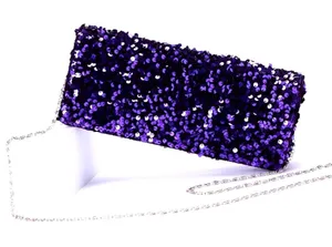 Sparkle Purple Sequins Chain Crossbody Bag thumbnail 1