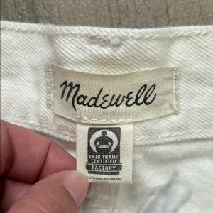 Madewell the mom Jean Cream Straight Leg Women's Jeans thumbnail 2
