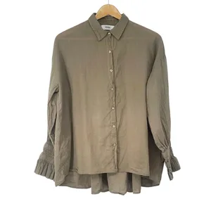 Notshy Cotton Button Up Shirt Size M Taupe Minimalist Lagenlook‎ Oversize thumbnail 2