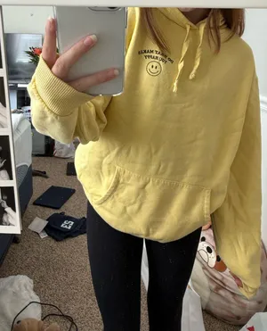 Yellow Tilly’s Smilely Face Hoodie thumbnail 3