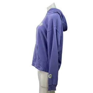 Madhappy Womens Purple Logo Long Sleeve Knit Hoodie Hooded Sweatshirt Top Size S thumbnail 2