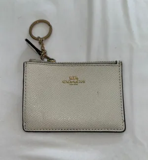 Coach card holder with gold hardware thumbnail 1