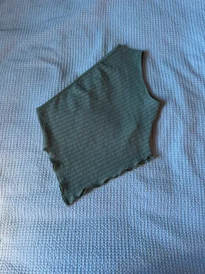 Off The Shoulder Crop Too Green thumbnail 4