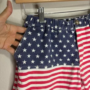 Meripex Apparel American Flag Shorts Red White Blue Patriotic Stars Stripes M thumbnail 2