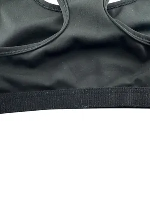 Nike Black Racerback Sports Bra with White Swoosh thumbnail 6