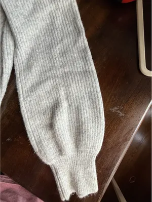 J.Crew Extra-Soft Gray Ribbed Sweater Size Small thumbnail 10