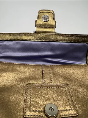 Vintage Coach Soho Shoulder Bag Swarovski Crystals Gold RARE Limited Edition Y2K thumbnail 7