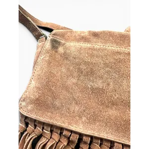 H&M leather suede fringe crossbody bag purse Bohemian Western Festival tassel thumbnail 8
