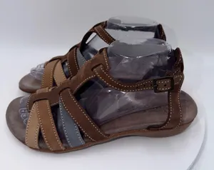 Mephisto Brown Leather Strappy Comfort Sandals Womens 39/9 Multi Color Buckle thumbnail 1