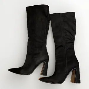 Rouge Helium Zenon Black Faux Suede Knee High Boots Womens Size 10 thumbnail 1