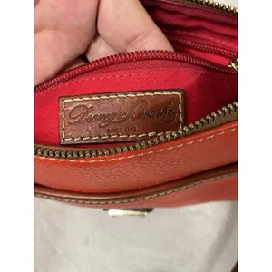 Dooney & Bourke Ginger Pouchette Crossbody Pebble Leather RED/ORANGE thumbnail 6