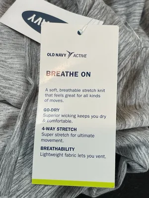 Old Navy Active Breathe ON Jumpsuit Gray Sleeveless Cropped Wide Leg S NWT thumbnail 8