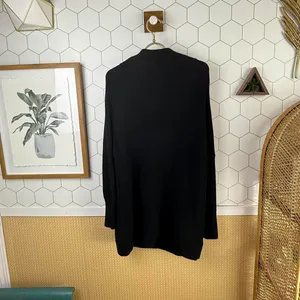 Free People Black Oversized Ottoman Slouchy Ribbed Tunic Sweater - Size - Small thumbnail 4