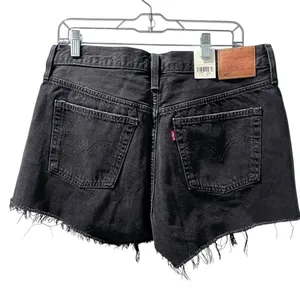 Levi's 501 NWT Black Cut Off Denim Jean Shorts Size 32 Distressed Casual thumbnail 4