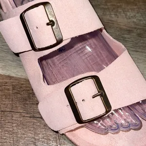 Autenti Womens Leather Sock Double Buckle Strappy Sandals Light Pink Size 6‎ thumbnail 5
