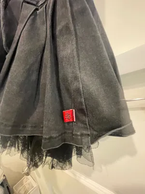 Royal Bones Pleated Black Skirt thumbnail 2