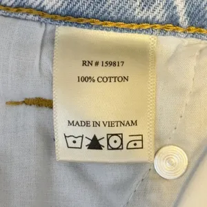 596 | Altar'd State Denim Wrap‎ Denim Skort Light Wash Button Front Women Medium thumbnail 8