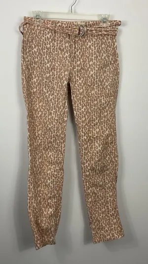 Anthropologie The Wanderer Leopard Pants Womens Size 25 thumbnail 1