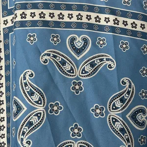 Sandro Blue Paisley Long Sleeve Collared Chloe Silk Mini Dress **Size 40/US 8** thumbnail 12