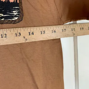Prairie Mountain Montana Last Best Place Cowboy Graphic Tee Brown Small S thumbnail 4