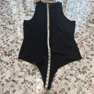 Abercrombie & Fitch Classic Black thong Bodysuit tank ribbed soft A&F collection thumbnail 8