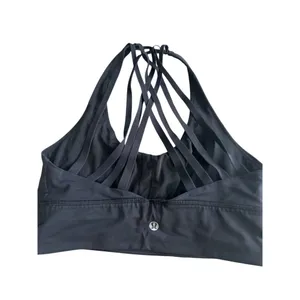 LULULEMON Black Criss Cross Back Workout Bra Size 8 thumbnail 3