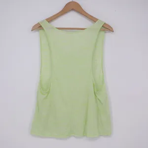 Alo Tank Top Womens M Space Dye Lime Green Deep Armhole Muscle Excellent thumbnail 3