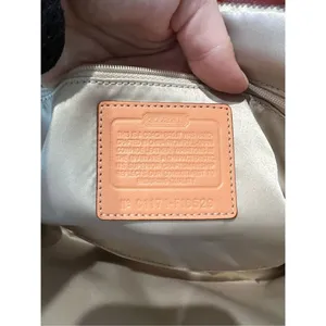 Coach leather purse bag pinkish/orange salmon color thumbnail 3