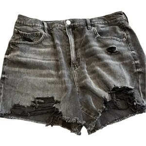 American Eagle Outfitters highest rise 90’s boyfriend Jean Shorts size 16 thumbnail 1