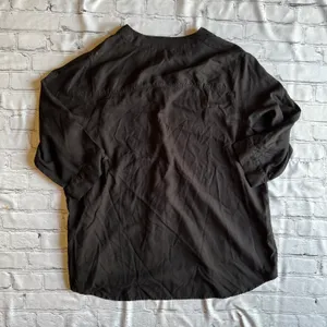 Woman Within Blouse Black 18/20 Large Top Shirt thumbnail 10