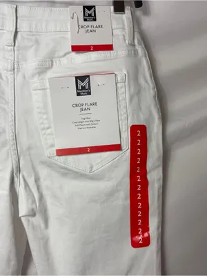 NWT Member’s Mark White High Rise Crop Flare Jeans thumbnail 5