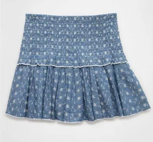 Medium AE High-Waisted Smocked Mini Skirt thumbnail 1