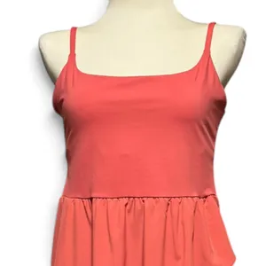Halara Breezeful High Low Flowy Midi Quick Dry Casual Dress Kapok Red Large thumbnail 2