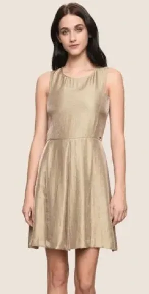 ARMANI EXCHANGE‎ Gold Shimmer Mini Dress thumbnail 1
