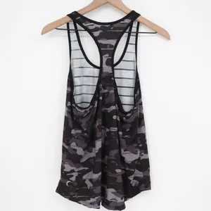 Zyia Tank Women M Gray Camo Striped Racerback Activewear Excellent thumbnail 6