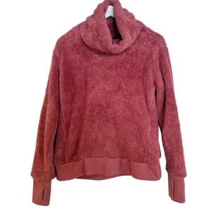 90 Degrees by Reflex pink high pile cowl neck teddy sweater small thumbnail 7
